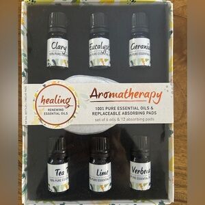 Aromatherapy Healing Essential Oils and Absorbing Pads Set